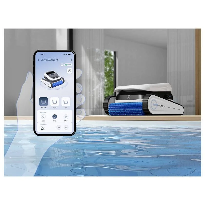 B-Ware ECOVACS Poolroboter Pool Schwimmbadreiniger Ultramarine P1 Reinigung Weiß