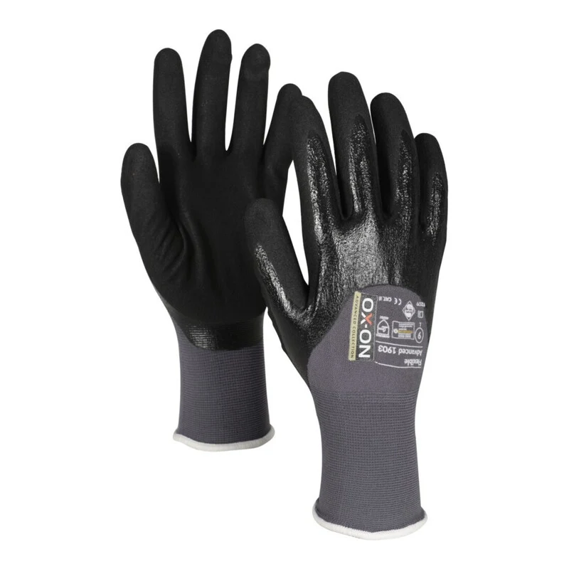 B-Ware OX-ON Schnittschutzhandschuh Flexible Advanced 1903 Gr. 9 grau-schwarz langlebig