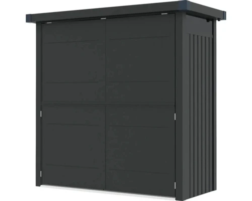 B-Ware Konsta Gartenhaus Geräteschuppen Grillhaus Frontseite 230x113x222cm anthrazit