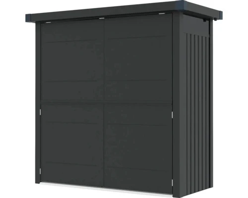 B-Ware Konsta Gartenhaus Geräteschuppen Grillhaus Frontseite 230x113x222cm anthrazit