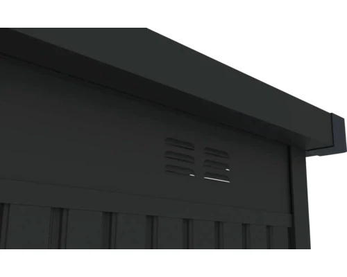 B-Ware Konsta Gartenhaus Geräteschuppen Grillhaus Frontseite 230x113x222cm anthrazit