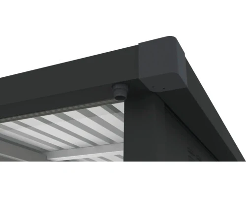 B-Ware Konsta Gartenhaus Geräteschuppen Grillhaus Frontseite 230x113x222cm anthrazit