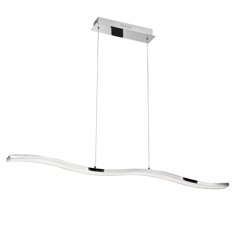 B-Ware Nova Luce Pendelleuchte Hängeleuchte LED CESENA Chrom Warmweiß 105 cm 42 W Lampe