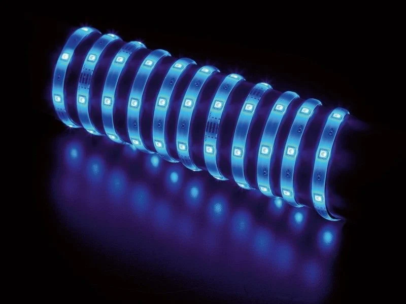 B-Ware LED Flexband RGB 5m mit Fernbedienung selbstklebend zuschneidbar 150 LEDs Lampe