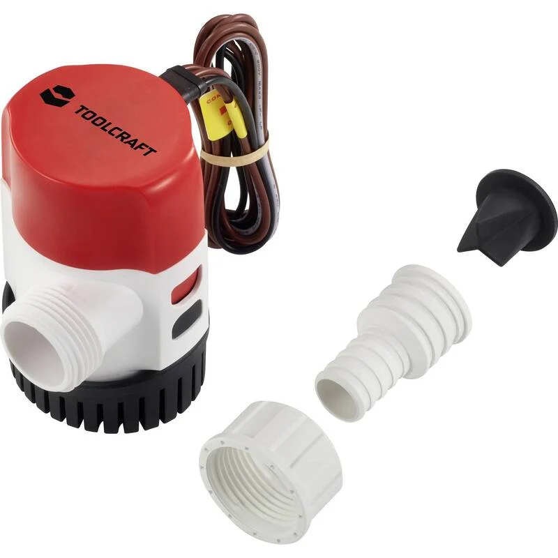 B-Ware Toolcraft Niedervolt-Tauchpumpe 3028l/h 12V DC Wasserpumpe mit Sensor 3m Höhe