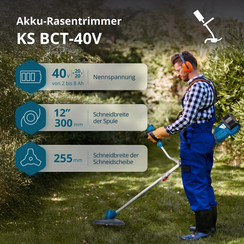 "Könner & Söhnen" Akku-Rasentrimmer KS BCT-40V