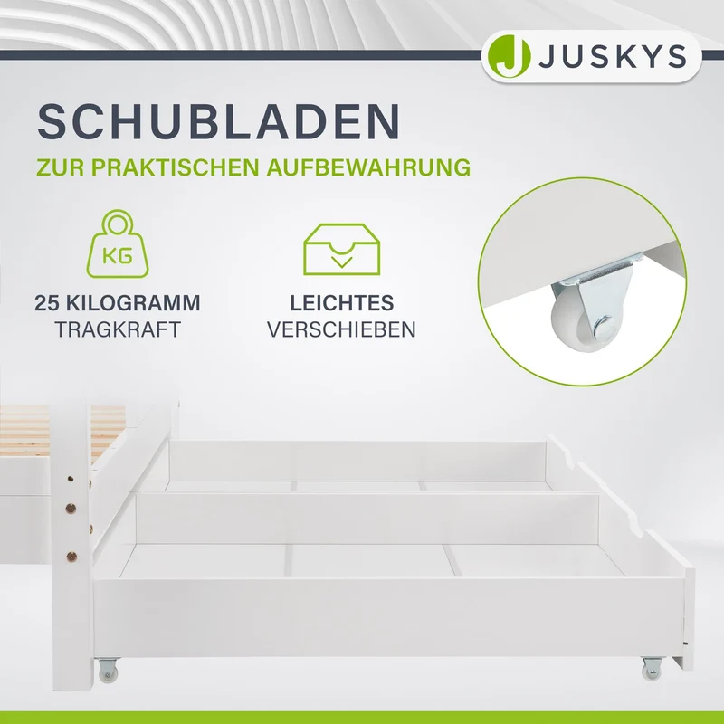 Kinderbett Marli 90 x 200 cm mit Bettkasten