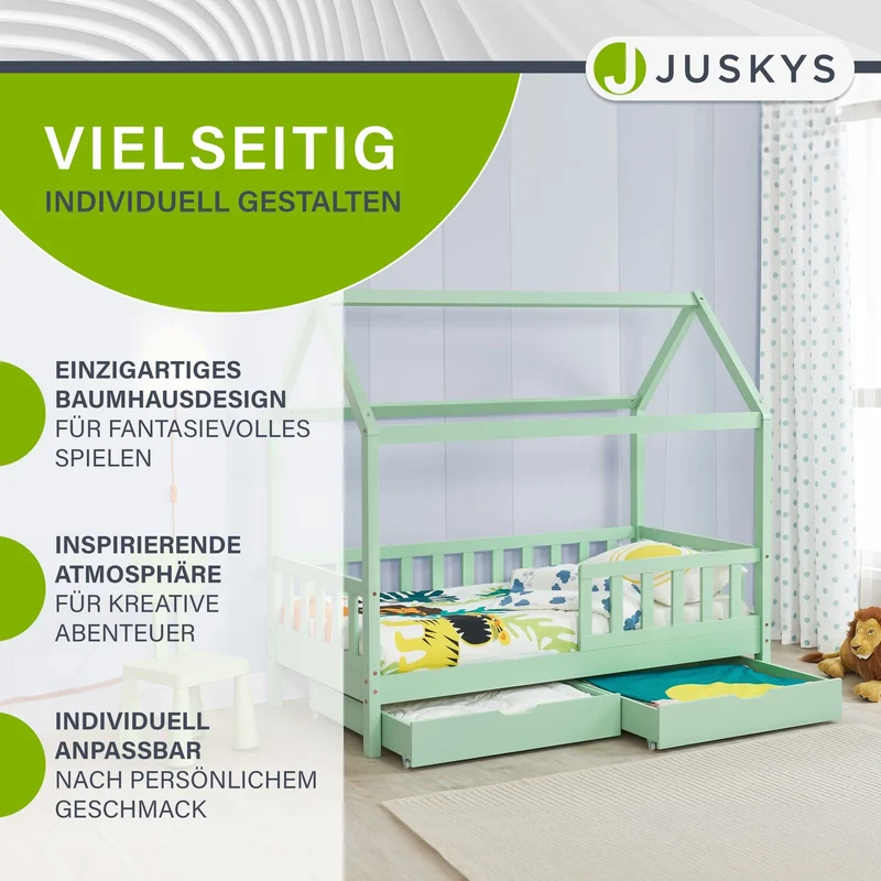 Kinderbett Marli 90 x 200 cm mit Bettkasten