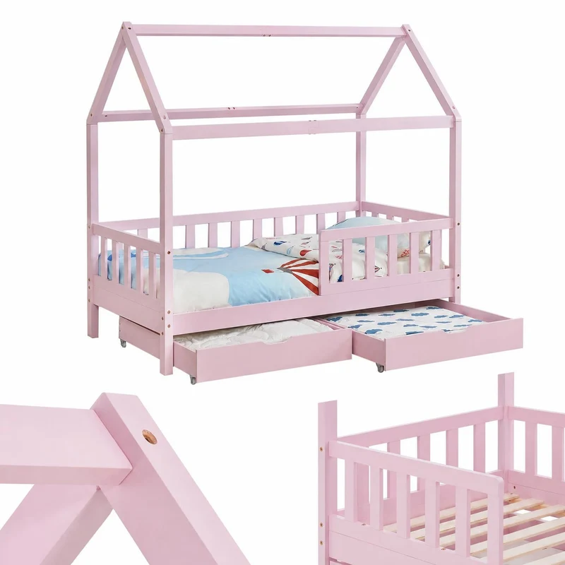Kinderbett Marli 90 x 200 cm mit Bettkasten