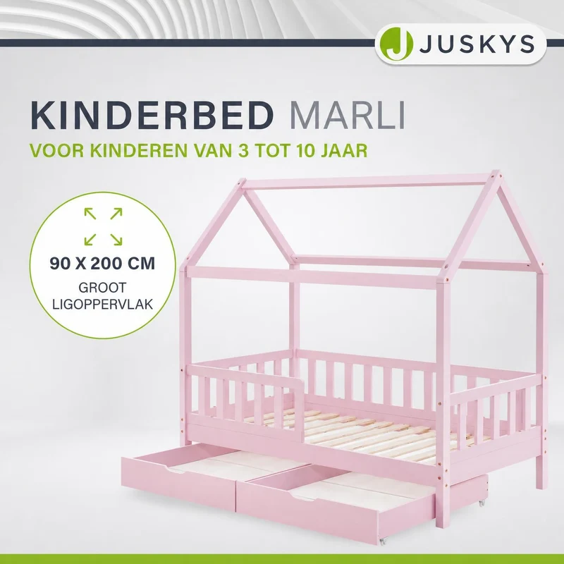 Kinderbett Marli 90 x 200 cm mit Bettkasten
