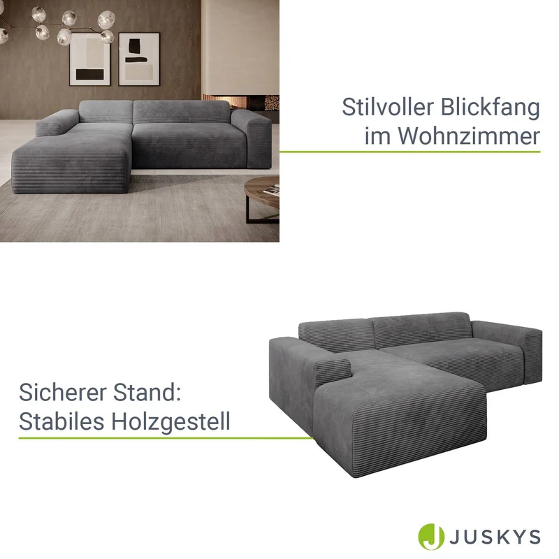 Sofa in L-Form Vals