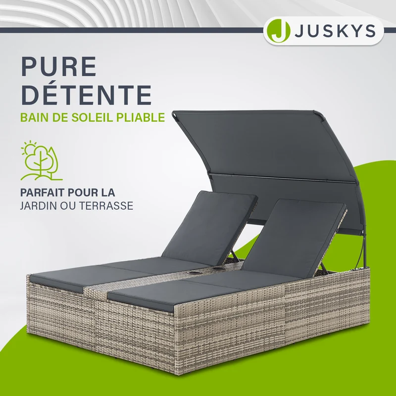 Polyrattan Doppelliege Syros