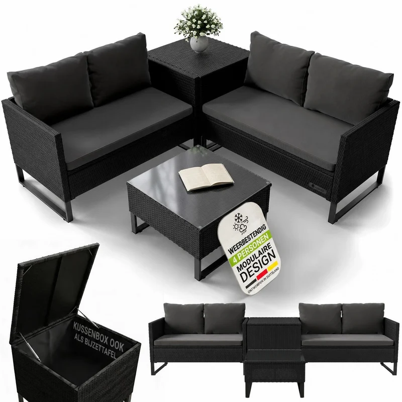 Gartenlounge für 4 Personen Santorini