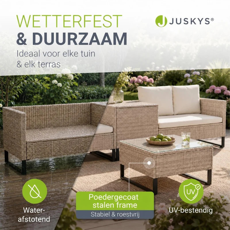 Gartenlounge für 4 Personen Santorini