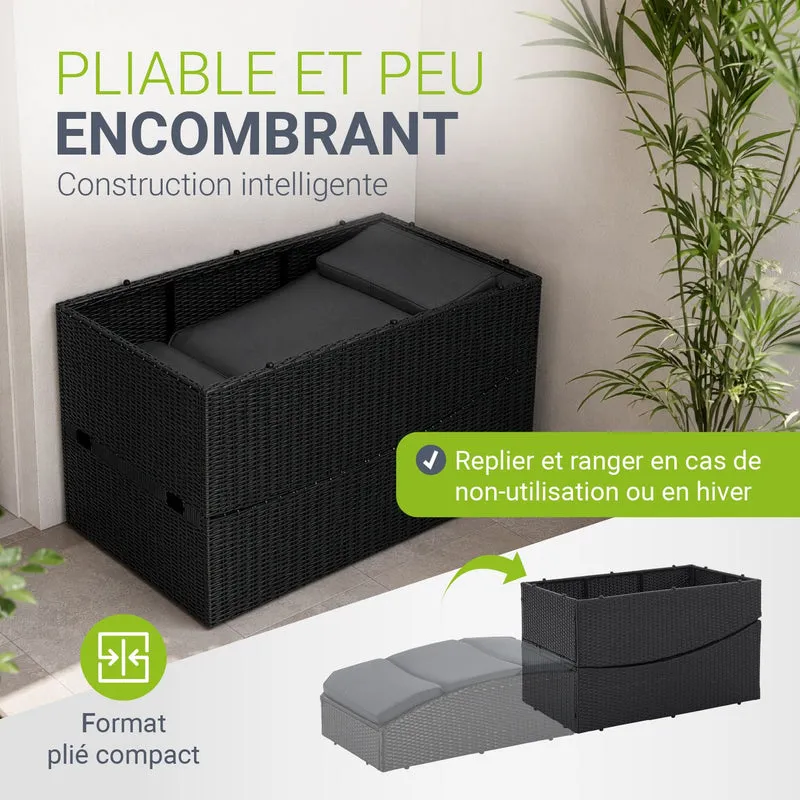 Faltbare Polyrattan Sonnenliege Lamia