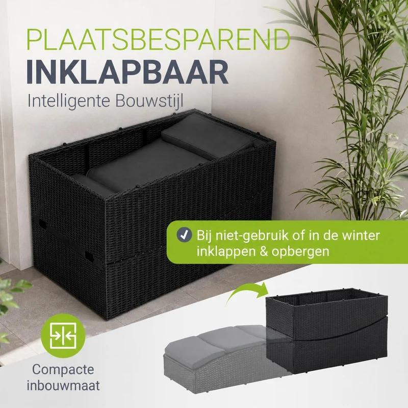 Faltbare Polyrattan Sonnenliege Lamia