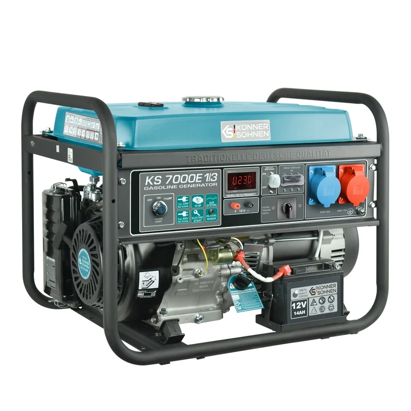 "Könner & Söhnen" Inverter-Generator KS 7000E 1/3 - 5kW Nennleistung - Benzinmotor - 230/400V