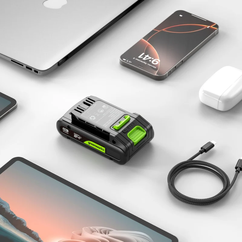 POWERALL 24V Starter Kit 2Ah USB-C Akku + 65W Ladegerät