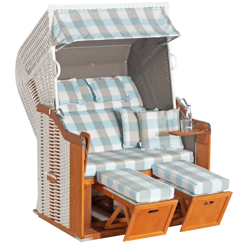 Strandkorb Rustikal 255 PLUS weiß 1212