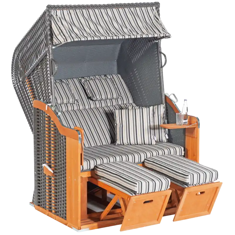 Strandkorb Rustikal 255 PLUS anthrazit 1131