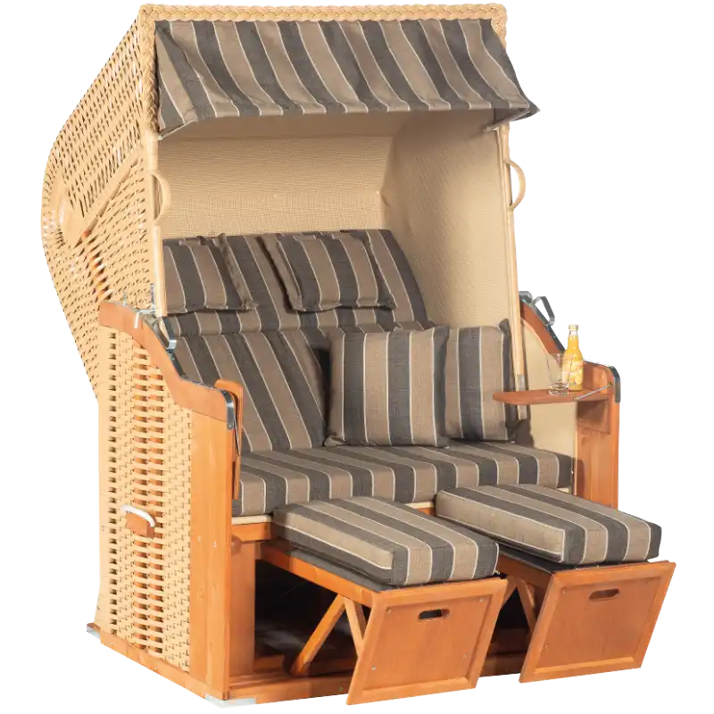 Strandkorb Rustikal 255 PLUS beige 1167 / sand
