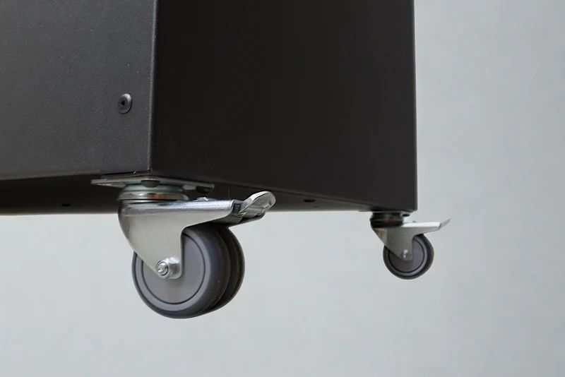 Mobiler Windschutz Pflanzkasten rostfrei Breite 196cm mit Rollen Sicherheitsglas satiniert
