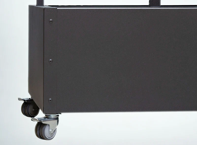 Mobiler Windschutz Pflanzkasten rostfrei Breite 196cm mit Rollen Sicherheitsglas satiniert