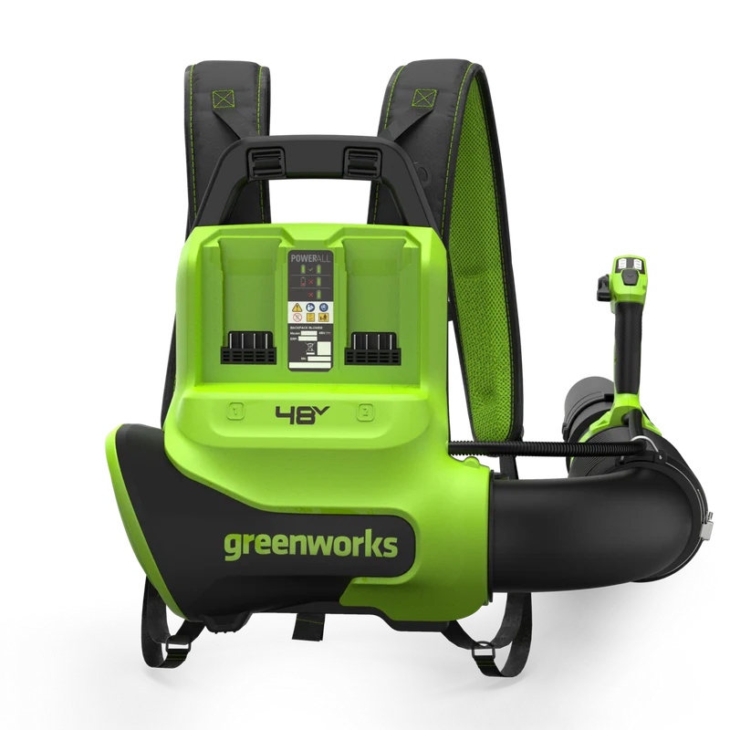 POWERALL 48V (24V x 2) Rucksack-Laubbläser 297 km/h - Ohne Akku