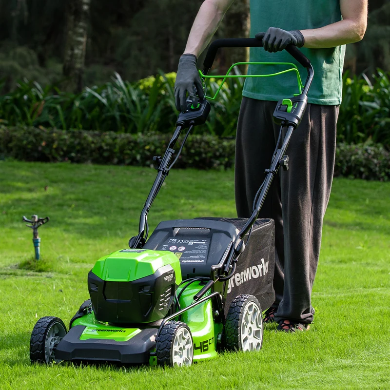 POWERALL 48V (24V x 2) Rasenmäher 46cm mit Radantrieb - Ohne Akku