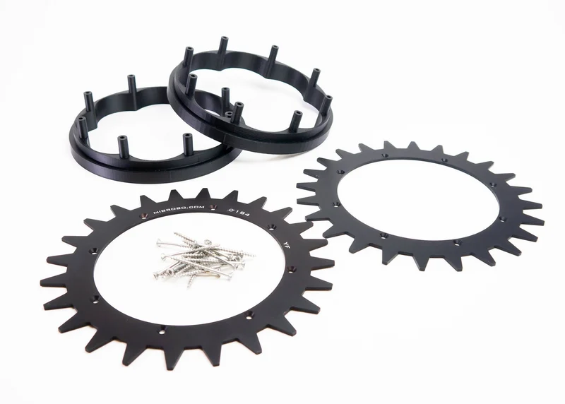 Yardforce SA / SC / SE 500 / 600 / 800 / 900 Modelle - 184 MIBROBO Blackline Spikes inkl. Spurverbreiterung
