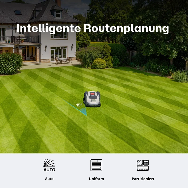 RoboUP T600 Mähroboter 800 m² – Ohne Begrenzungskabel, RTK, KI-Erkennung, 20° Steigung