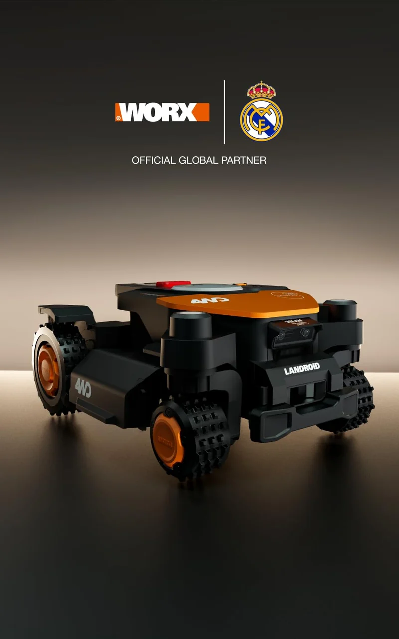 WORX Landroid Vision Cloud WR342E 4WD Mähroboter 2000 m² – Ohne Begrenzungskabel, RTK, 84% Steigung