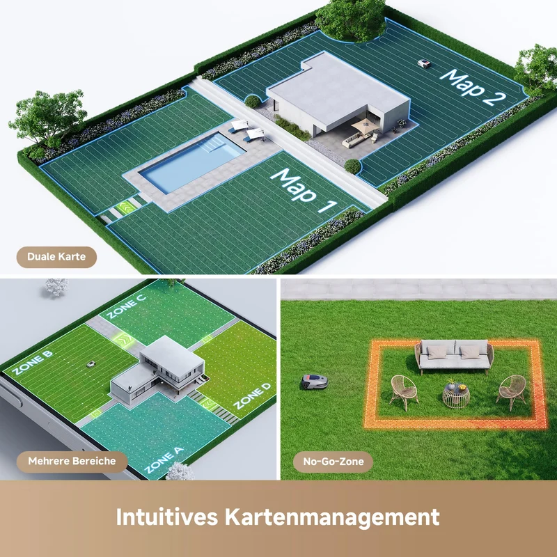 Dreame A1 Pro Mähroboter 2000 m² – Ohne Begrenzungskabel, 3D LiDAR, OmniSense
