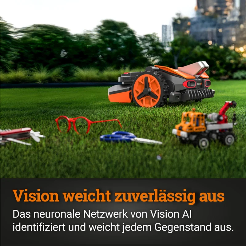 WORX Landroid Vision L1600 WR216E.1 Mähroboter 1600 m² – Ohne Begrenzungskabel, KI-Hindernisvermeidung