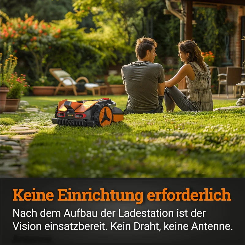 WORX Landroid Vision M800 WR208E.1 Mähroboter 800 m² – Ohne Begrenzungskabel, KI-Hindernisvermeidung