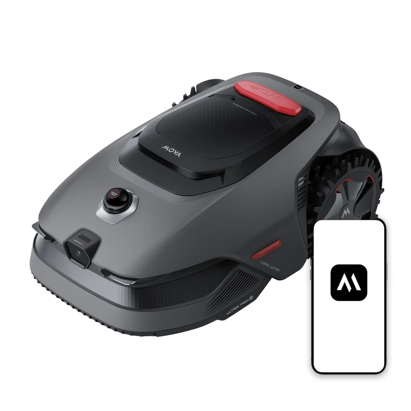 MOVA LiDAX Ultra 800 Mähroboter 800 m² – Ohne Begrenzungskabel, 3D LiDAR+Vision, 5 cm Kantenschnitt