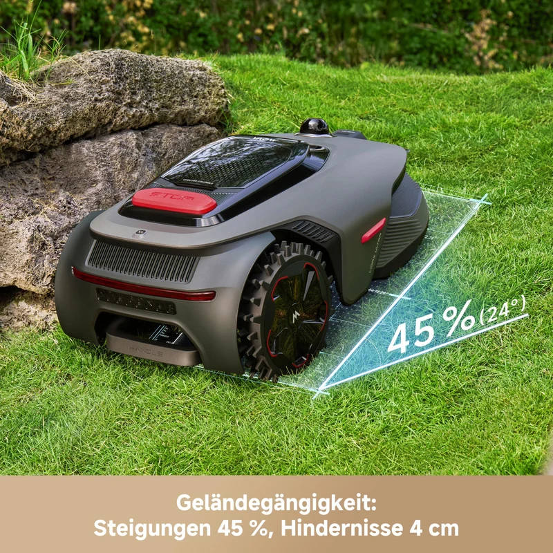 MOVA LiDAX Ultra 800 Mähroboter 800 m² – Ohne Begrenzungskabel, 3D LiDAR+Vision, 5 cm Kantenschnitt