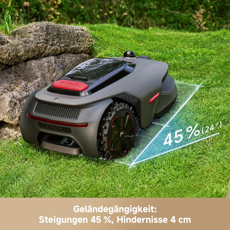 MOVA LiDAX Ultra 1200 Mähroboter 1200 m² – Ohne Begrenzungskabel, 3D LiDAR+Vision, 5 cm Kantenschnitt