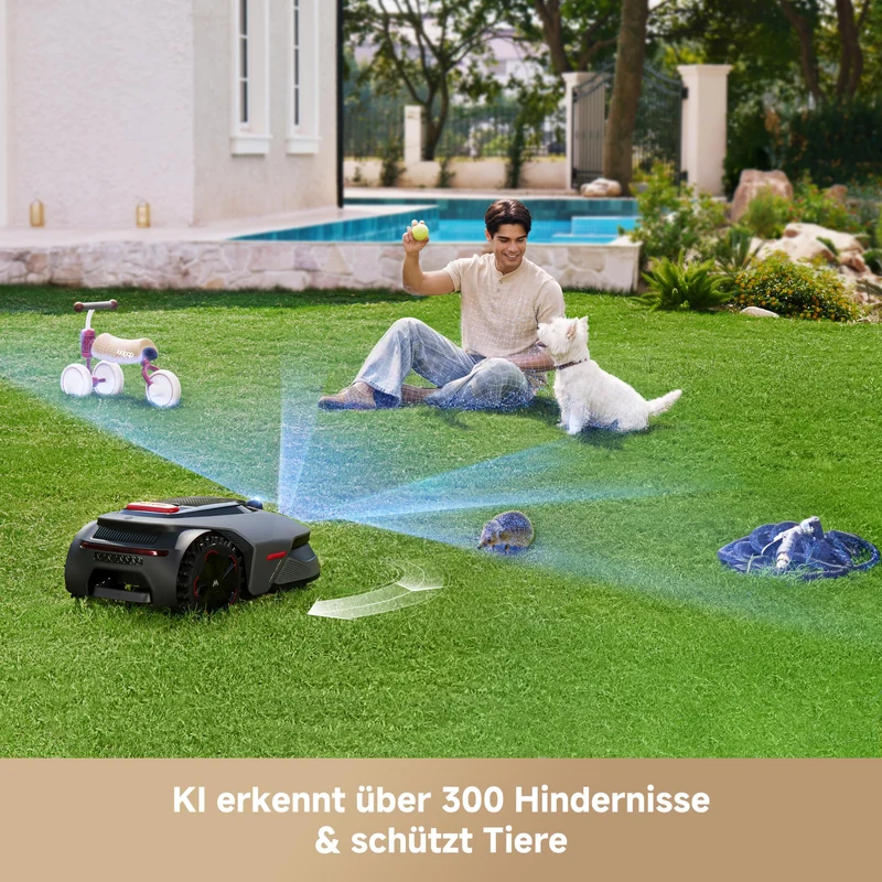 MOVA LiDAX Ultra 1200 Mähroboter 1200 m² – Ohne Begrenzungskabel, 3D LiDAR+Vision, 5 cm Kantenschnitt