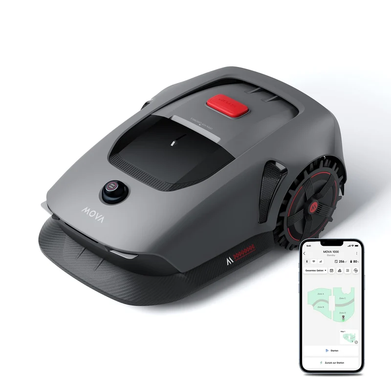 MOVA 1000 Mähroboter 1000 m² – Ohne Begrenzungskabel, 3D LiDAR, 360° Vision