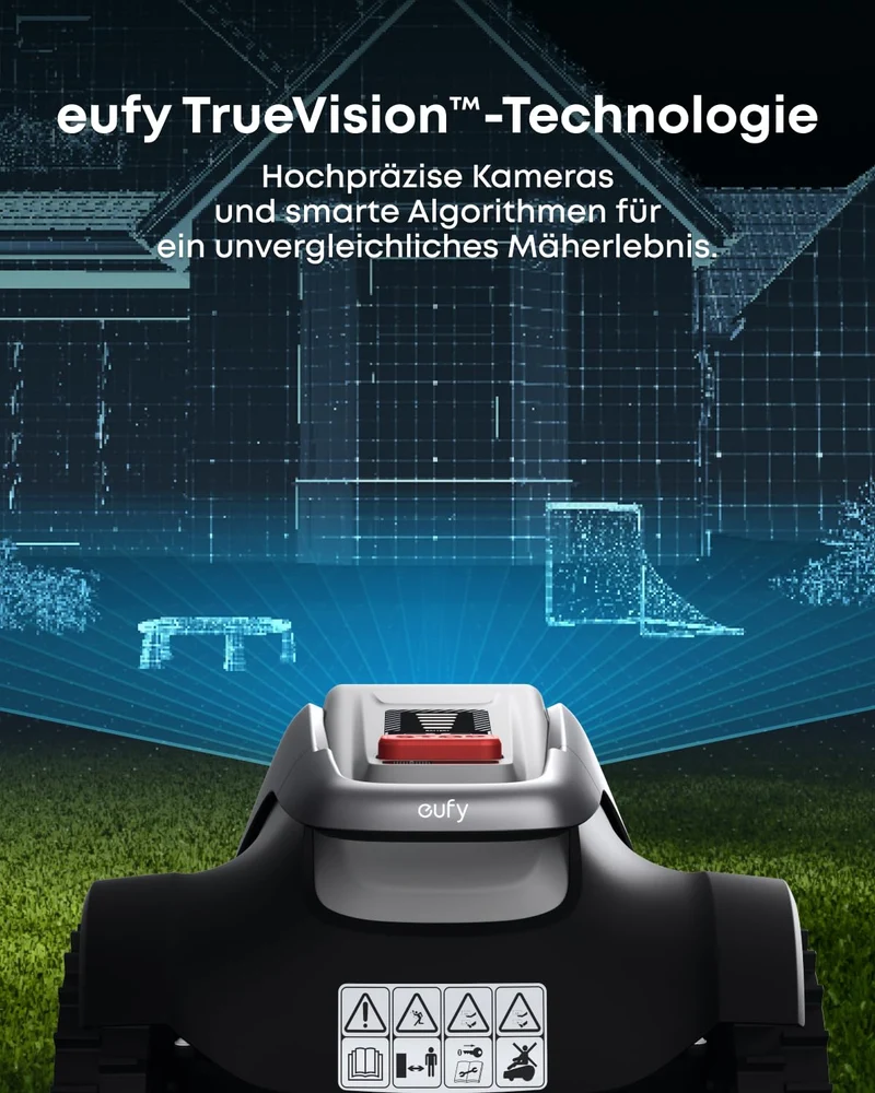 eufy E18 Mähroboter 1200 m² – Ohne Begrenzungskabel, TrueVision, Präzisionsrandschnitt