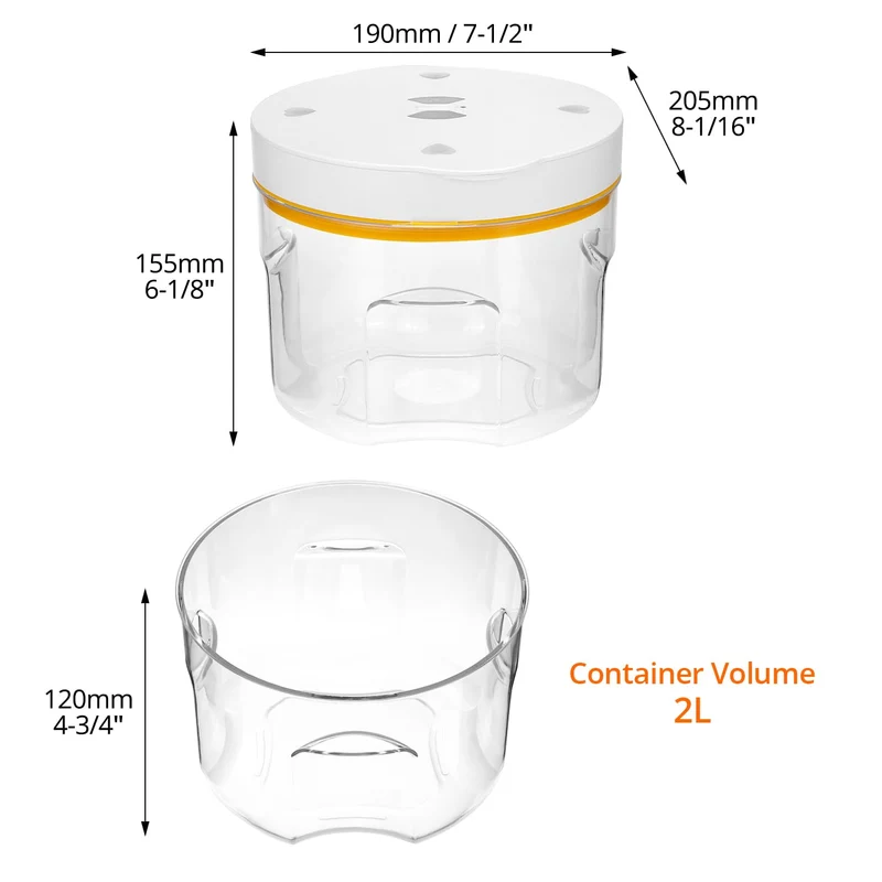 QWORK® Vakuumkammer 95 kPa zur Harzblasen-Entfernung – bis 2000 ml – leise <60 dB – in 10 Min. fertig