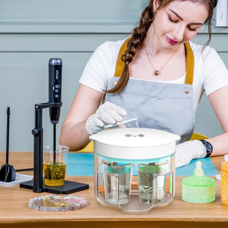 ISTOYO Vakuumkammer 95 kPa für Harz – entfernt 99 % Blasen in 8 Min – für Epoxidharz, Silikon, DIY & Schmuck