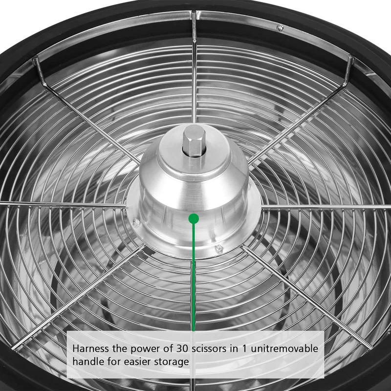 Mi hogar 19 Zoll Schüsseltrimmer – Twisted Spin Cut für Pflanzenknospen & Blumen – mit scharfen Zahnrädern