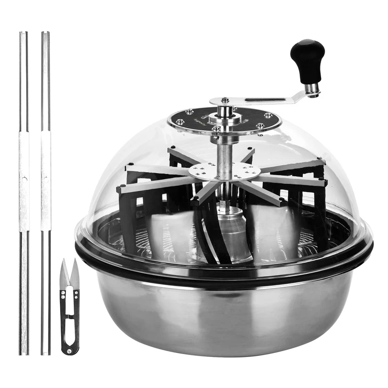 Aygrochy 16 Zoll Blattschüssel-Trimmer – scharfer Pflanzentrimmer mit Zahnrädern – für Knospen & Blumen – Silber, 42 cm
