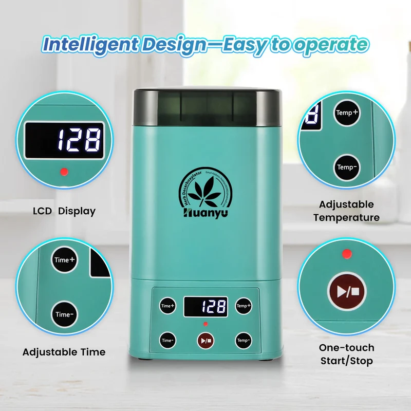 Huanyu Decarboxylator, aus PP, PC, Aluminium, Silikon, für Kräuter, Kräuteröl, Infusionsmaschine, Butteröl-Ei