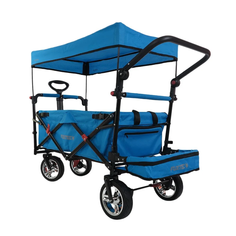 B-Ware FUXTEC Bollerwagen FX-CT800 mit UV-geschütztem Sonnendach,Schiebegriff & Innenraumverlängerung
