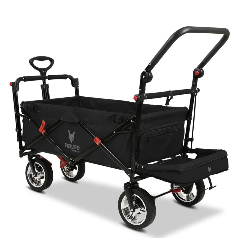 B-Ware FUXTEC Bollerwagen FX-CT800 mit UV-geschütztem Sonnendach,Schiebegriff & Innenraumverlängerung