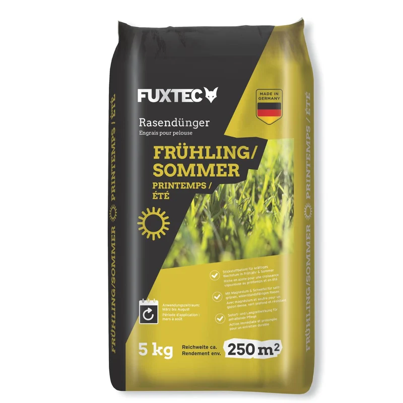 FUXTEC Rasendünger Frühjahr/Sommer FX-RDFS 5kg für 250qm
