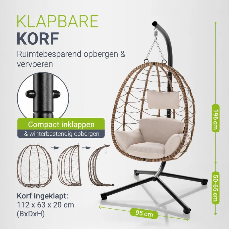 Korbhängesessel Aria inklusive Gestell